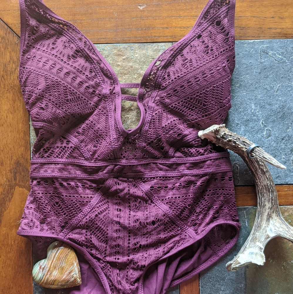 Becca Color Play Illusion Lace One Piece Swimsuit